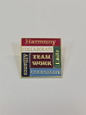 Team Work Lapel Pin Harmony Collaborate Cooperate Ect..
