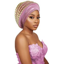 Multi-Layer African Wedding Turban Nigerian Head Wrap Headtie Women s Formal