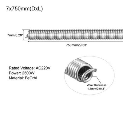 #ad Heating Element Coil Wire AC220V 2500W AC110V 625W Heater Wire 7mmx750mm $17.33