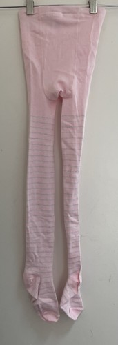 Gap Kids Girls Shiny Striped Cotton Blend Elastic Waist Pull On Tights Pink S - Picture 4 of 4