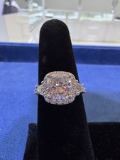 2.86 CTW TOTAL CUSHION BRILLIANT-CUT CERTIFIED LABGROWN DIAMOND ENGAGEMENT RING