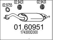 Mts EndschalldäMpfer SchalldäMpfer FüR Toyota Corolla 1.6 Vvt-I 1.4 01.60951