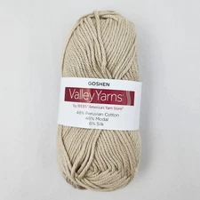 Valley Yarns Goshen Linen Beige 0003, 92 Yards 50 g. Cotton Modal Silk NWT