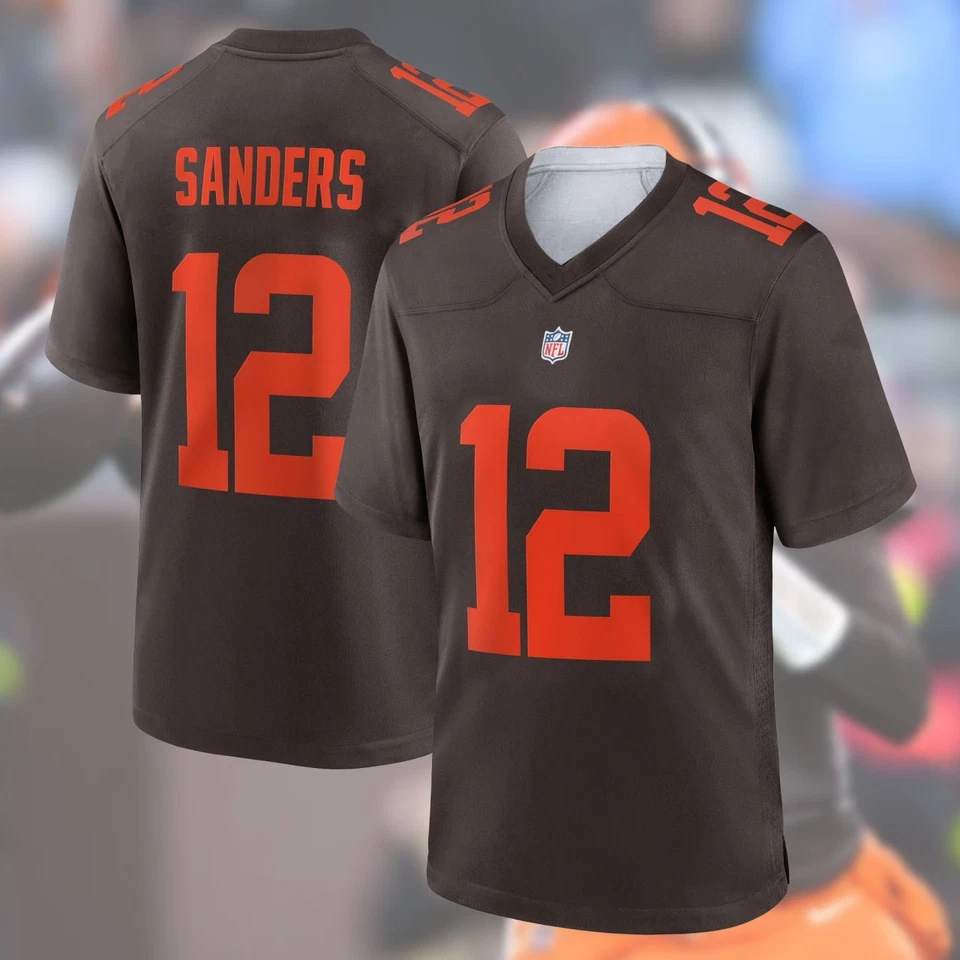 ¡NUEVO! Shedeur #12 Sanders Cleveland B Jugador Nombre y Número AOP Regalo Fanático Foto 3 de 4