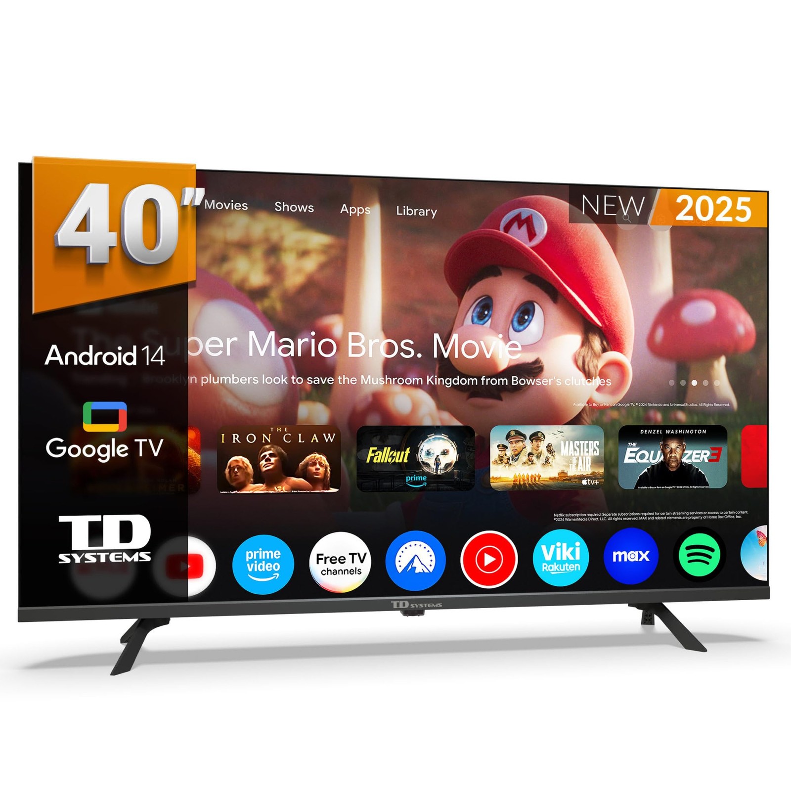 TD Systems Smart TV 40 pollici Full HD Android 14 GTV televisione DTT HD modello