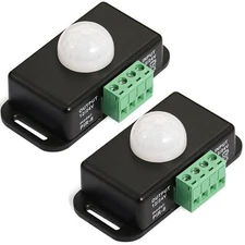 RTNLIT 12V 24V PIR Sensor, LED Motion Sensor Light Switch Body Infrared Motio...