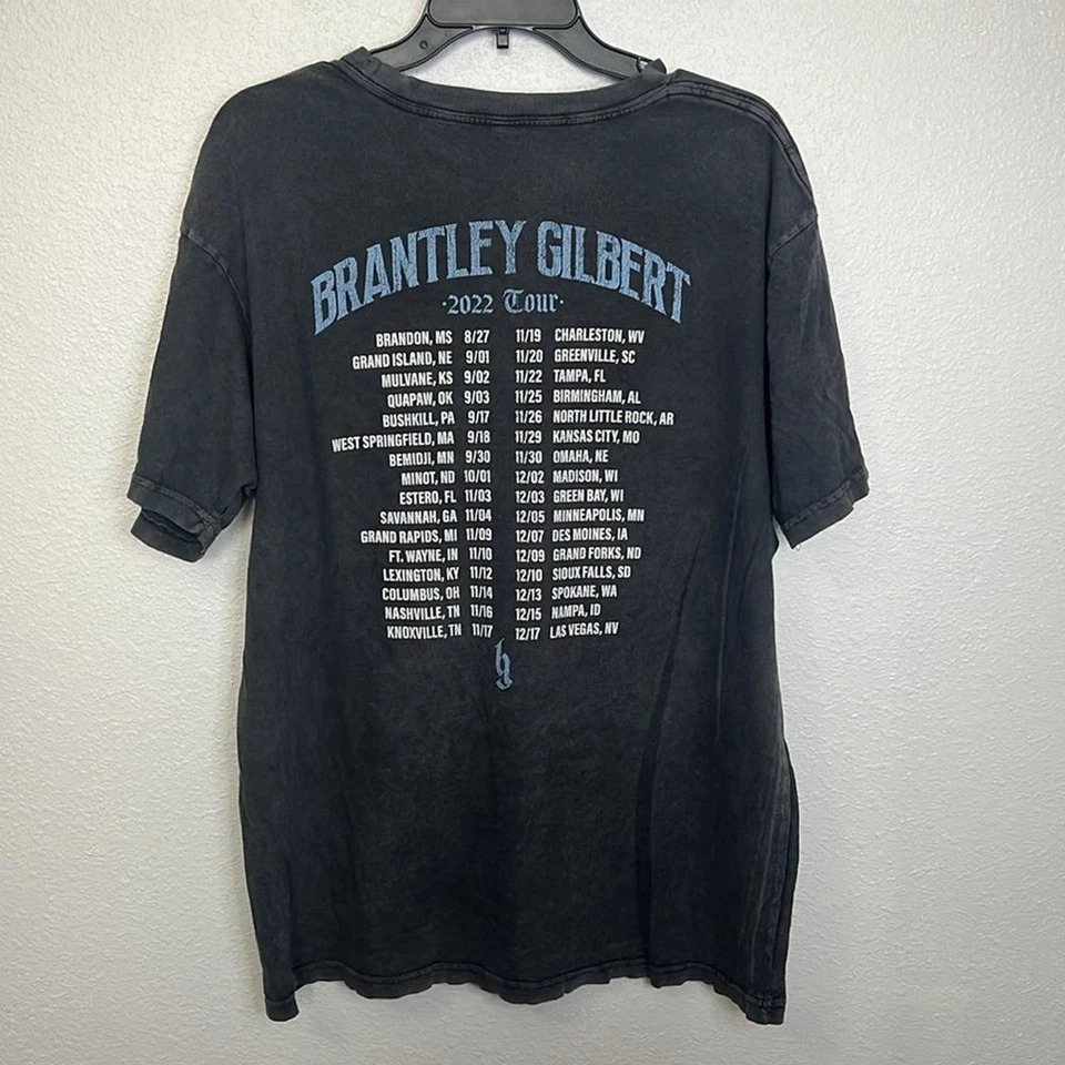 Camiseta Brantley Gilbert Graphic Tour Negra Talla Grande Foto 3 de 4