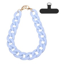 Phone Wrist Strap, 15" Acrylic Cellphone Chain with Tether Tab, Light Blue