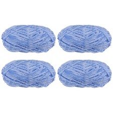 4pcs Velvet Yarn Soft Chenille Yarn 4x100g/14.1oz 347yds Sky Blue
