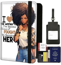 Passport Holder for Women Men, PU Leather Travel Passport Wallet and Luggage ...