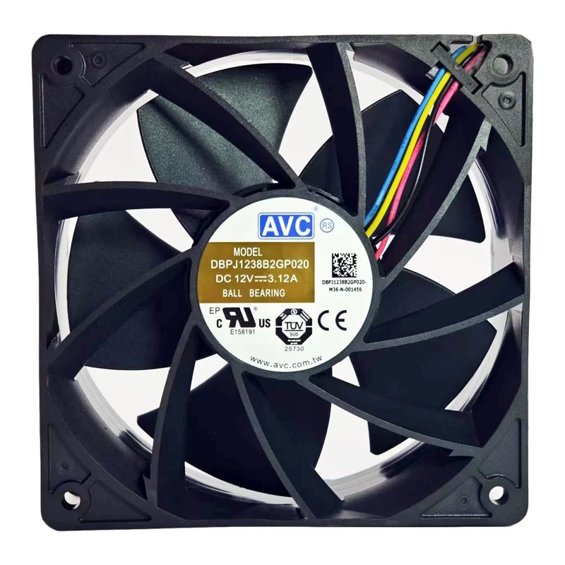 1PCS AVC DBPJ1238B2GP020 DC 12V 3.12A 1238 Cooling Fan12CM