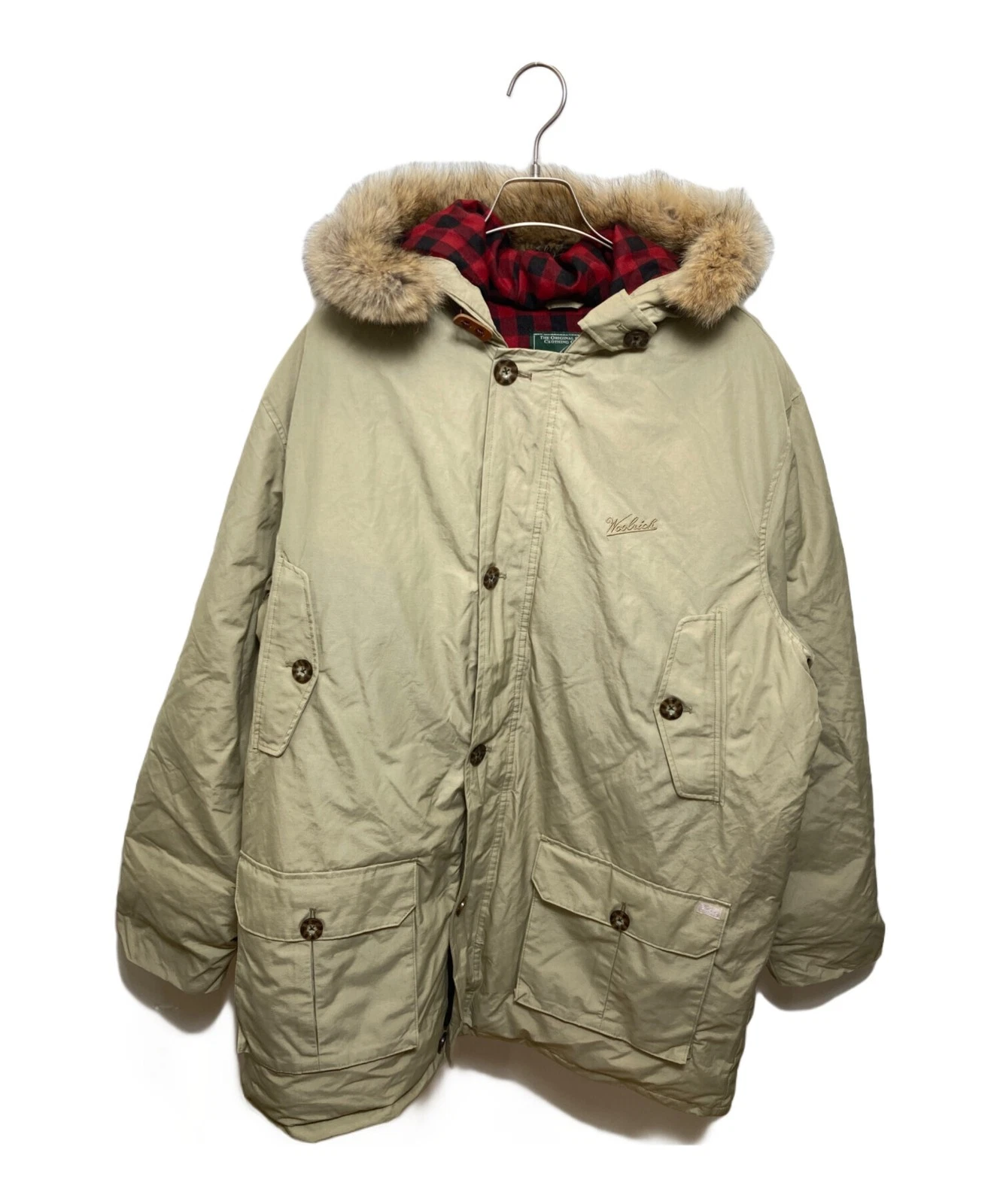 Woolrich Down Jacket Arctic Parka Men's Size XL Beige - product detail image 1