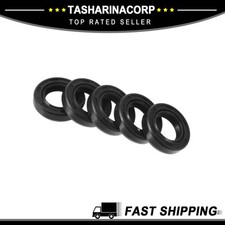Oil Seal Seal Ring Rotary Shaft Seal NBR Rubber 15 x 25 x 6mm Black 5 Pcs