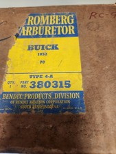 Buick 1952 70 Nos Bendix Stromberg 380315 Straight 8 4 Bbl Carburetor