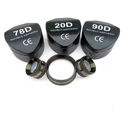 20D 78D & 90D Professional Retina Lens For Slit Lamp Examination Combo Set 3
