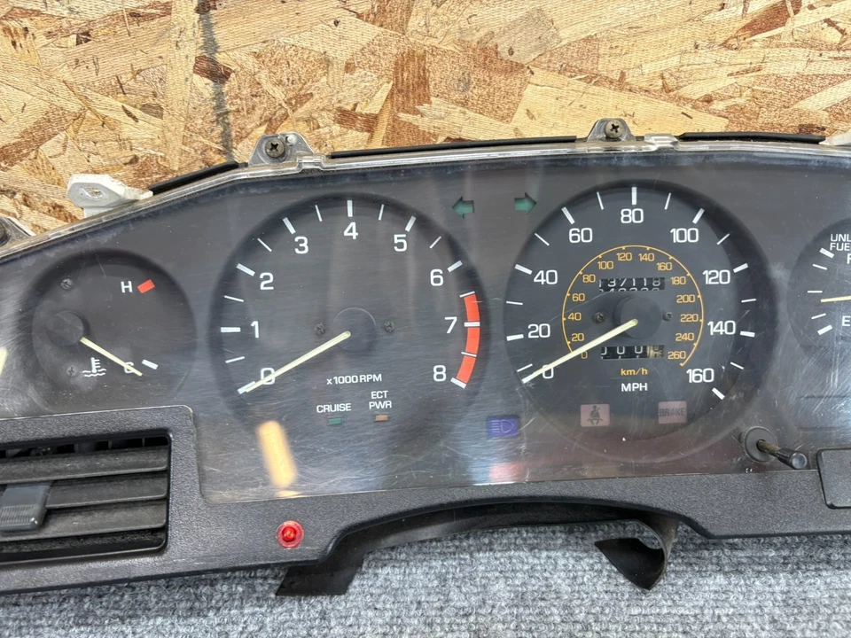 TOYOTA SUPRA 1989-92 AT TURBO INSTRUMENT CLUSTER GAUGE SPEEDOMETER 137K OEM - Image 3 of 4