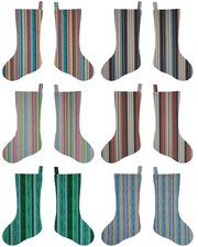 Colorful Stripes Christmas Stocking 6 Colors Available 