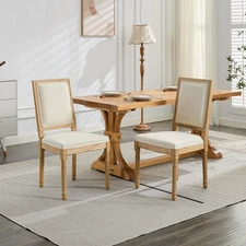 Kitchen Dining Chairs Set of 2 Wood Modern Side Chair Wood Living Room Farmhouse