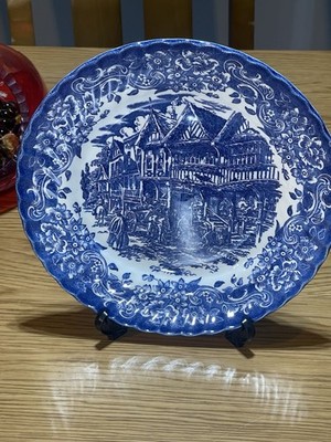 grindley staffordshire blue willow 25 cm Teller