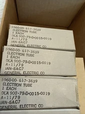 MATCHED PAIR GE JAN 6AC7 VT-112 CV660 VACUUM TUBE - NOS/NIB 1979