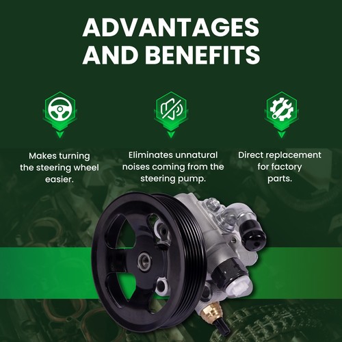 Power Steering Pump w/ Pulley Fit 03-08 Toyota Corolla Matrix Pontiac Vibe 1.8L - Picture 8 of 9