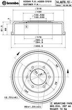 Tambour de frein Nissan PICK-UP