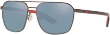 COSTA DEL MAR WADER SUNGLASSES Gunmetal / Silver Mirror 580G GLASS Polarized