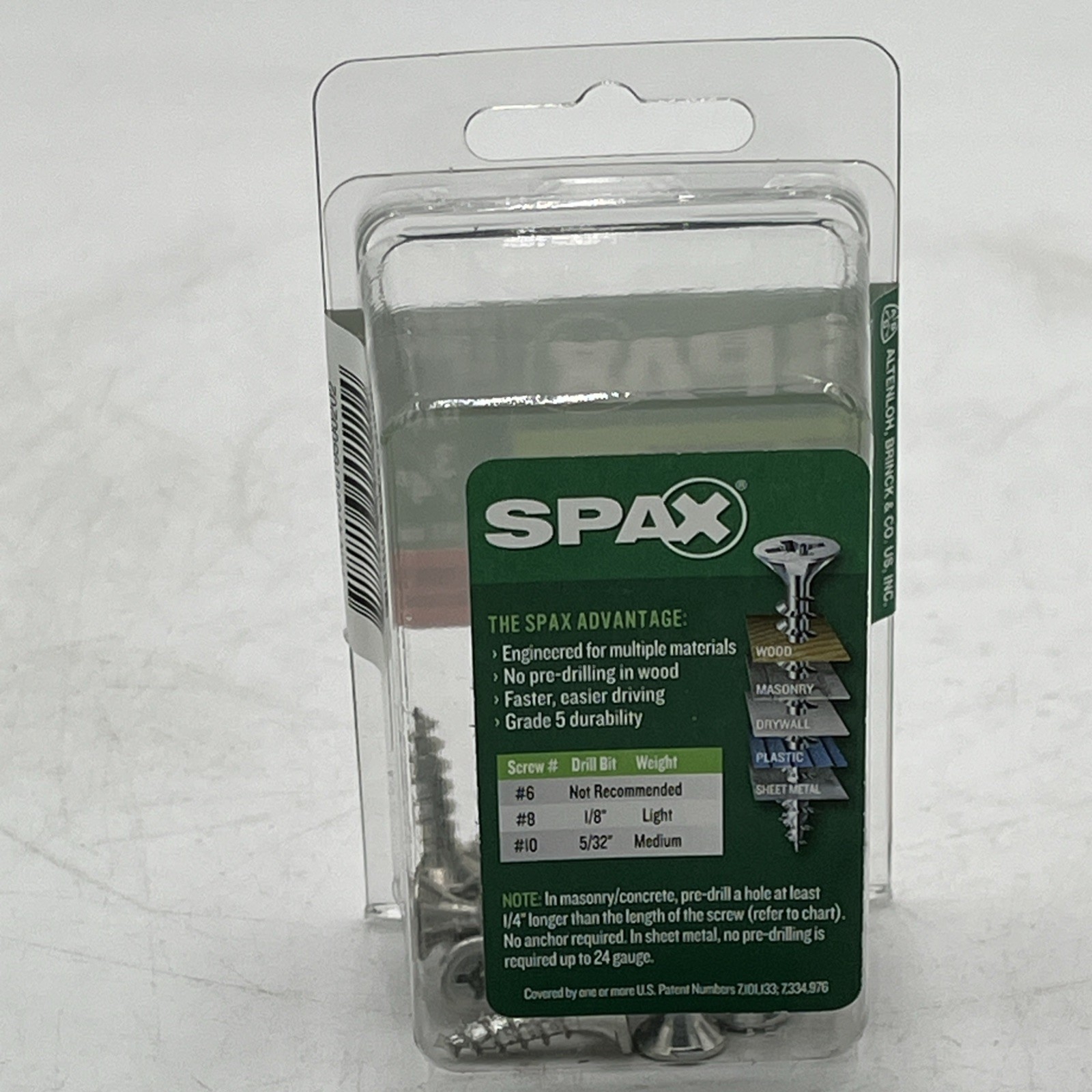 Spax Box NEW!! 10 Boxes of 25 Spax #10 x 3/4