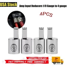 (4) 1/0 Gauge to 4 Gauge Amp Input Reducers ILL Customz Offset Power and Ground
