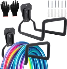 2 Pack Garden Hose Holder, Hose Reel Heavy Duty Hose Hanger, Wall Mounted Water 