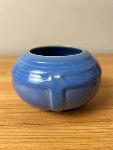 Roseville Solid Colors 1917 Blue Vintage Art Pottery Ceramic Vase 236-3