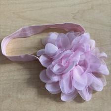 Baby Pink Flower Headband   Soft Elastic Newborn/Infant Hair Accessory