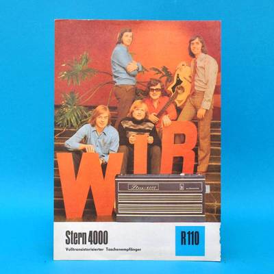 Stern 4000 Taschenempänger 1976 | WIR Prospekt Werbung DEWAG Radio DDR R110 A