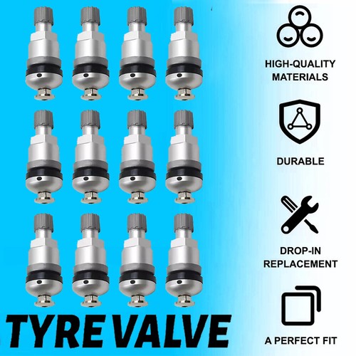 12 Pcs F+R+L+R Repair Kits TPMS Tyre Pressure Sensor Valve Stem For BMW 5 Series