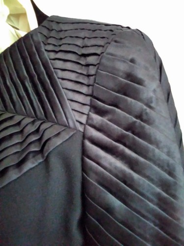 Susan Nonn NY elegant vintage woolen black cocktail suit size 10 - Picture 2 of 13