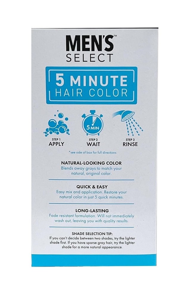 2 Pack Lot Men's Select 5 Minute Hair Color Dye Dark Brown Gel