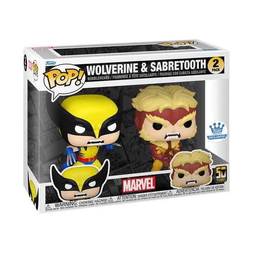Pop Marvel 50 Years WOLVERINE & SABRETOOTH 2pack PERFECT CONDITION