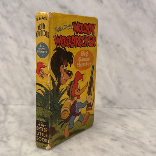 Vintage Woody Woodpecker Big Game Hunter Better Little Book Library Whitman 1950 - Foto 2 di 15