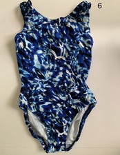 Garland activewear leotard gymnastics, child large/matching scrunchie