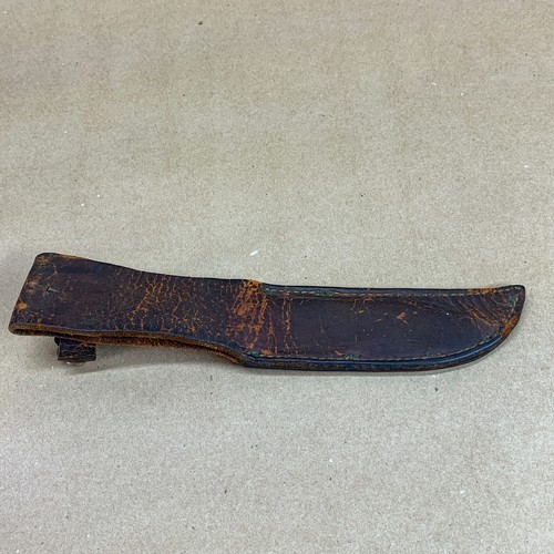 USN Fixed Blade WWII US Military Fighting Knife & Leather Sheath - Picture 11 of 14