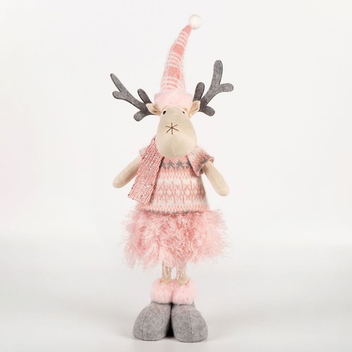 Pink Standing Christmas Decorations Dolls Ornaments Set Santa Snowman 36/56cm - Picture 34 of 34