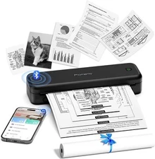 Phomemo M834 (Upgraded) Portable A4 Printer, Wireless Bluetooth Thermal Printer