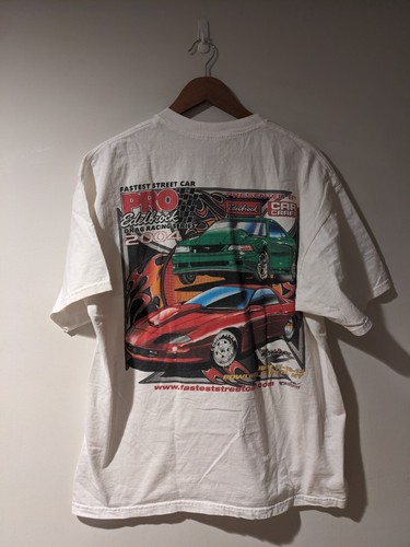 Vintage 2004 Ford Mustang Racing Speedway Nascar weiß X-Large T-Shirt