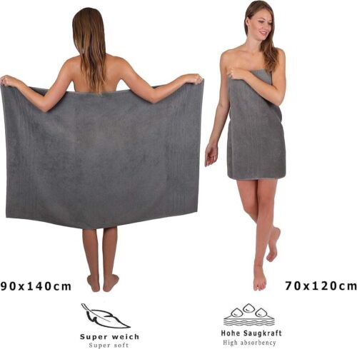 100% Cotton Soft Towels 600 GSM FACE Cloth HAND Towel BATH SHEET Hotel Ash Grey - Picture 8 of 11