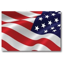 Magnet Me Up Waving Reverse American Flag Car Magnet Decal -4x6 Heavy Duty for C