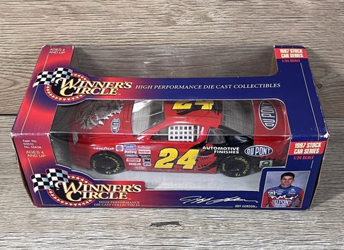 NASCAR WINNERS CIRCLE Jeff Gordon 1:24 Diecast Stock Car Jurassic Park 1997 VTG