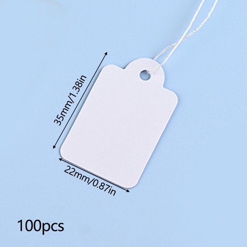 100pcs Blank Paper Price TAG String Swing Wedding String Gift Card Price Cards U - Picture 13 of 17