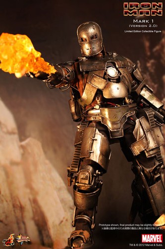 Hot Toys Movie Masterpiece 1/6 Iron Man Mark 1 Version 2.0 2012 MMS168 NEW - Imagen 10 de 12