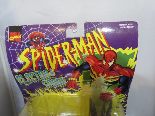 Marvel Spider-Man Electro-Spark Spider-Man Toy Biz 1997, Sealed on Card - Picture 3 of 6