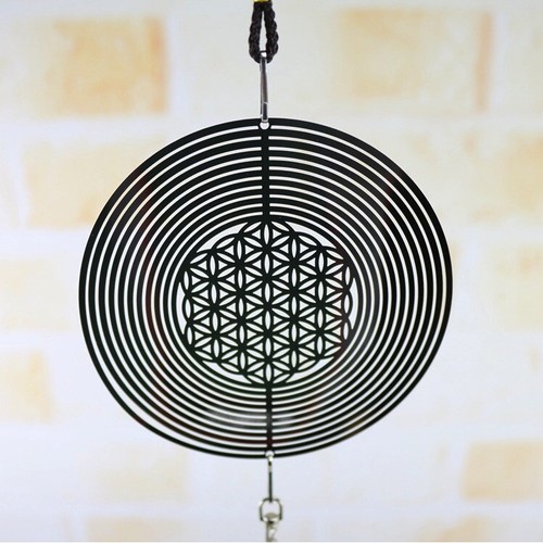 Hanging 3D Metal Wind Spinner Chime with Ball Indoor Outdoor Garden Decoration - Picture 7 of 11